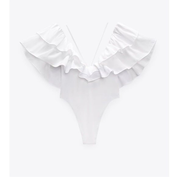 Zara Large Ruffle Swimsuit - Picture 7 of 7